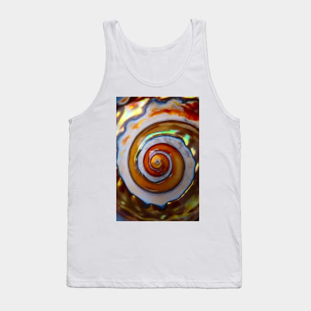 Close Up Polished Snail Shell Tank Top by photogarry